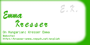 emma kresser business card